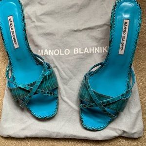 💞Manolo snake skin sandals 💞